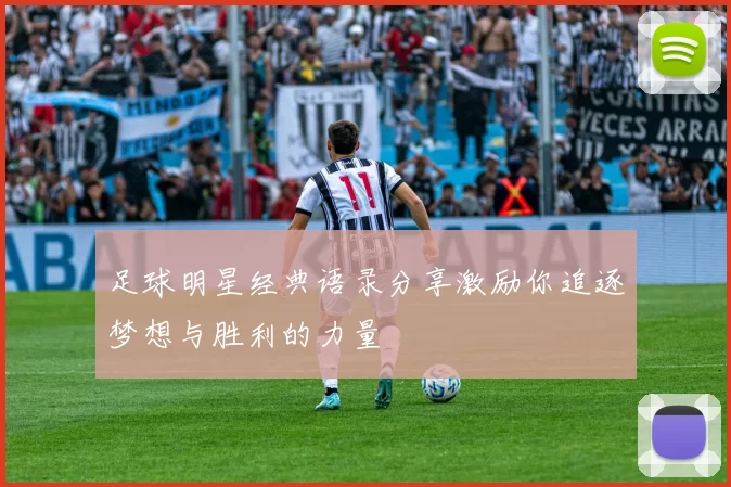 足球明星经典语录分享激励你追逐梦想与胜利的力量